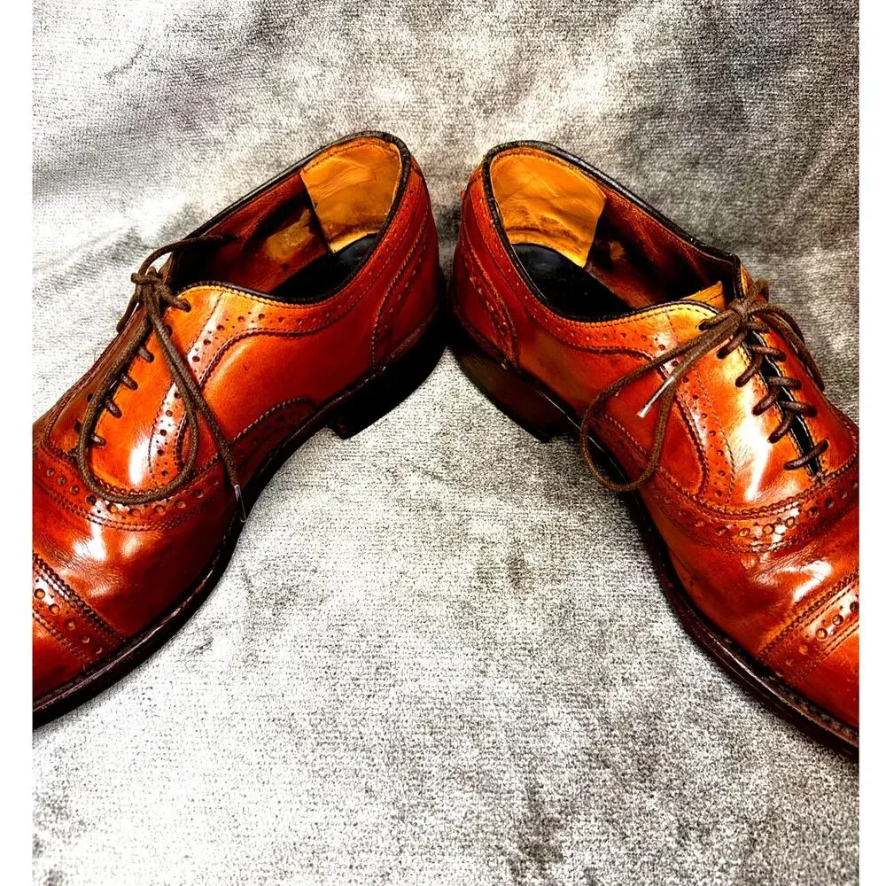 Allen Edmonds Strand Cap Toe Oxford Brown Calf 11D Goodyear Welt